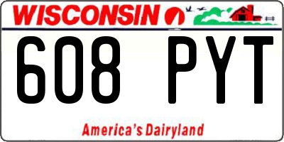 WI license plate 608PYT