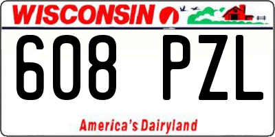 WI license plate 608PZL