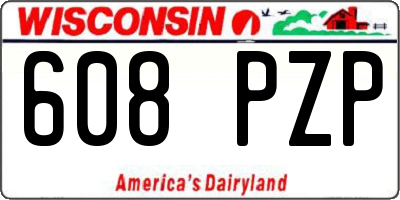 WI license plate 608PZP