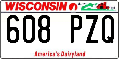 WI license plate 608PZQ