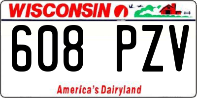 WI license plate 608PZV