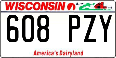 WI license plate 608PZY