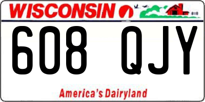 WI license plate 608QJY