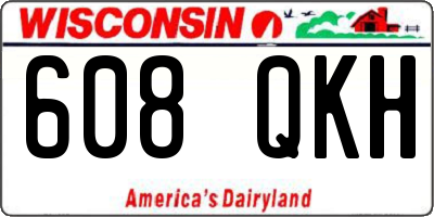 WI license plate 608QKH