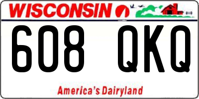 WI license plate 608QKQ