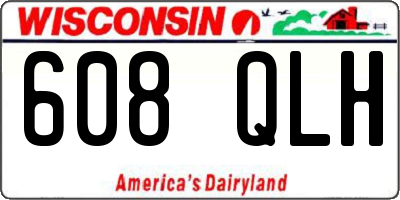 WI license plate 608QLH