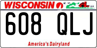 WI license plate 608QLJ