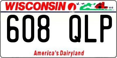 WI license plate 608QLP