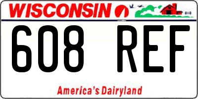 WI license plate 608REF