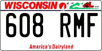 WI license plate 608RMF