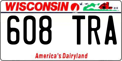 WI license plate 608TRA