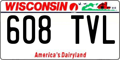 WI license plate 608TVL