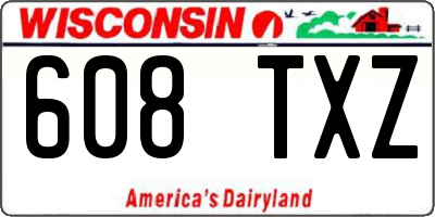 WI license plate 608TXZ