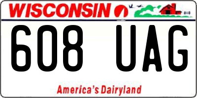 WI license plate 608UAG