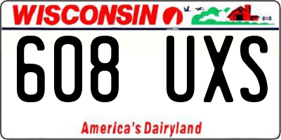 WI license plate 608UXS