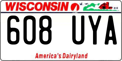 WI license plate 608UYA