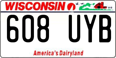 WI license plate 608UYB