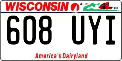 WI license plate 608UYI