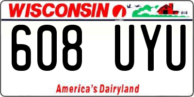 WI license plate 608UYU