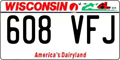 WI license plate 608VFJ