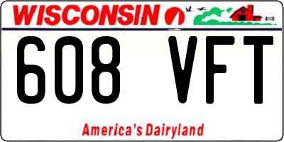WI license plate 608VFT