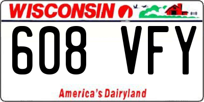 WI license plate 608VFY