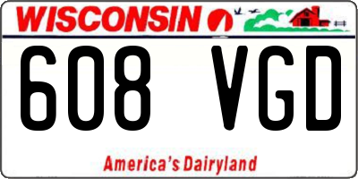 WI license plate 608VGD