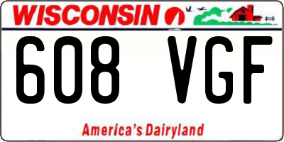 WI license plate 608VGF