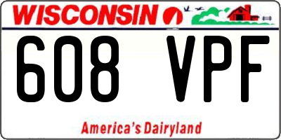 WI license plate 608VPF