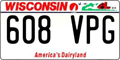 WI license plate 608VPG