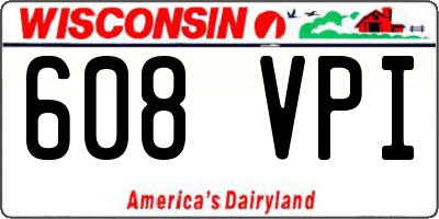 WI license plate 608VPI