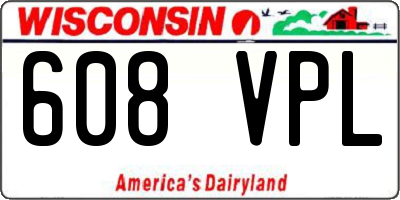 WI license plate 608VPL