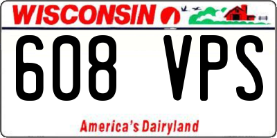 WI license plate 608VPS