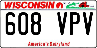 WI license plate 608VPV