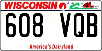 WI license plate 608VQB