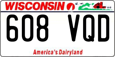 WI license plate 608VQD