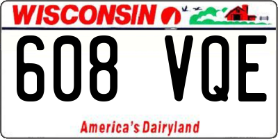 WI license plate 608VQE