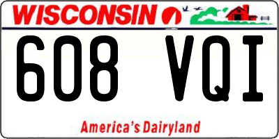 WI license plate 608VQI