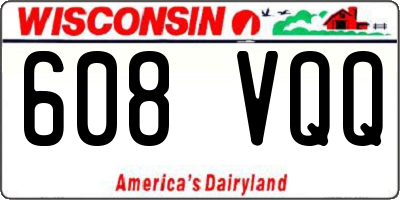 WI license plate 608VQQ