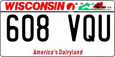 WI license plate 608VQU