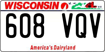 WI license plate 608VQV