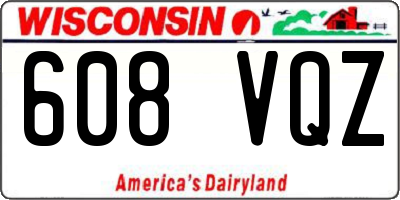 WI license plate 608VQZ