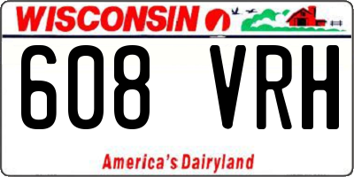 WI license plate 608VRH