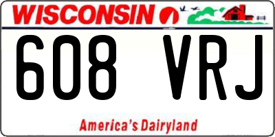 WI license plate 608VRJ