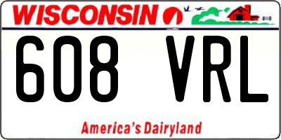 WI license plate 608VRL