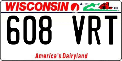 WI license plate 608VRT