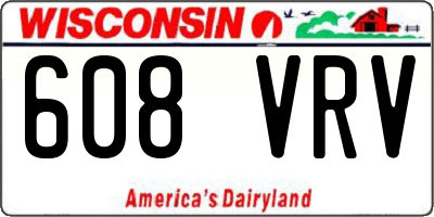 WI license plate 608VRV