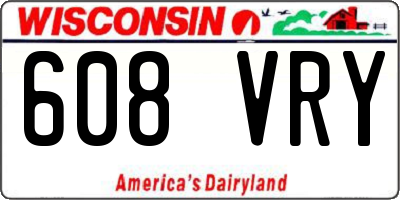 WI license plate 608VRY