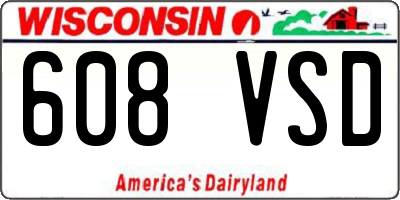 WI license plate 608VSD
