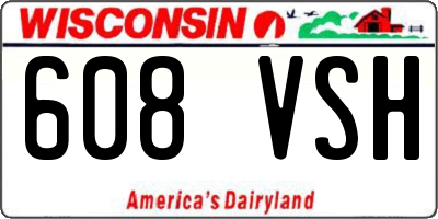 WI license plate 608VSH